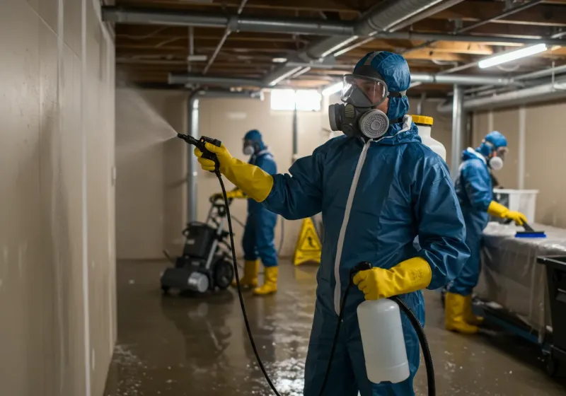 Basement Sanitization and Antimicrobial Treatment process in Wirt County, WV