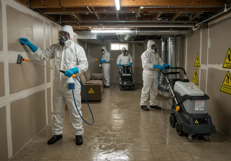 Basement Moisture Removal and Structural Drying process in Wirt County, WV